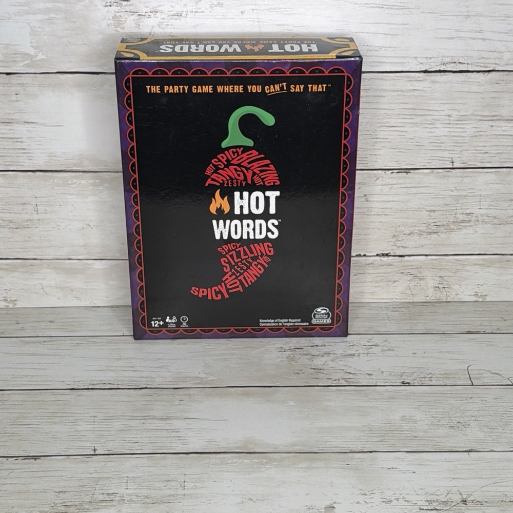 Hot Words Board Game Spin Master Word Guessing Party Game Complete Ages 12+